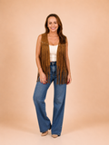 Colete Suede com Franjas