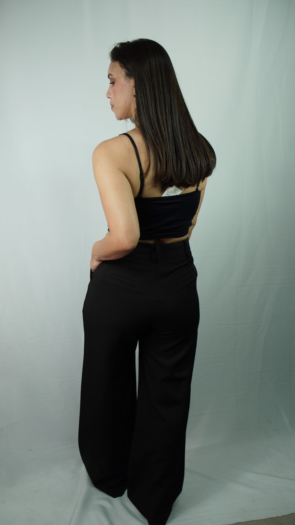 Conjunto Top Cropped e Calça Wide Leg