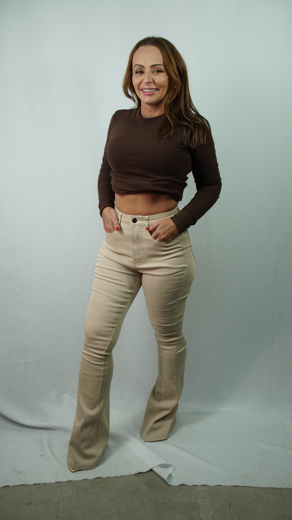 Cropped Manga Longa Canelado
