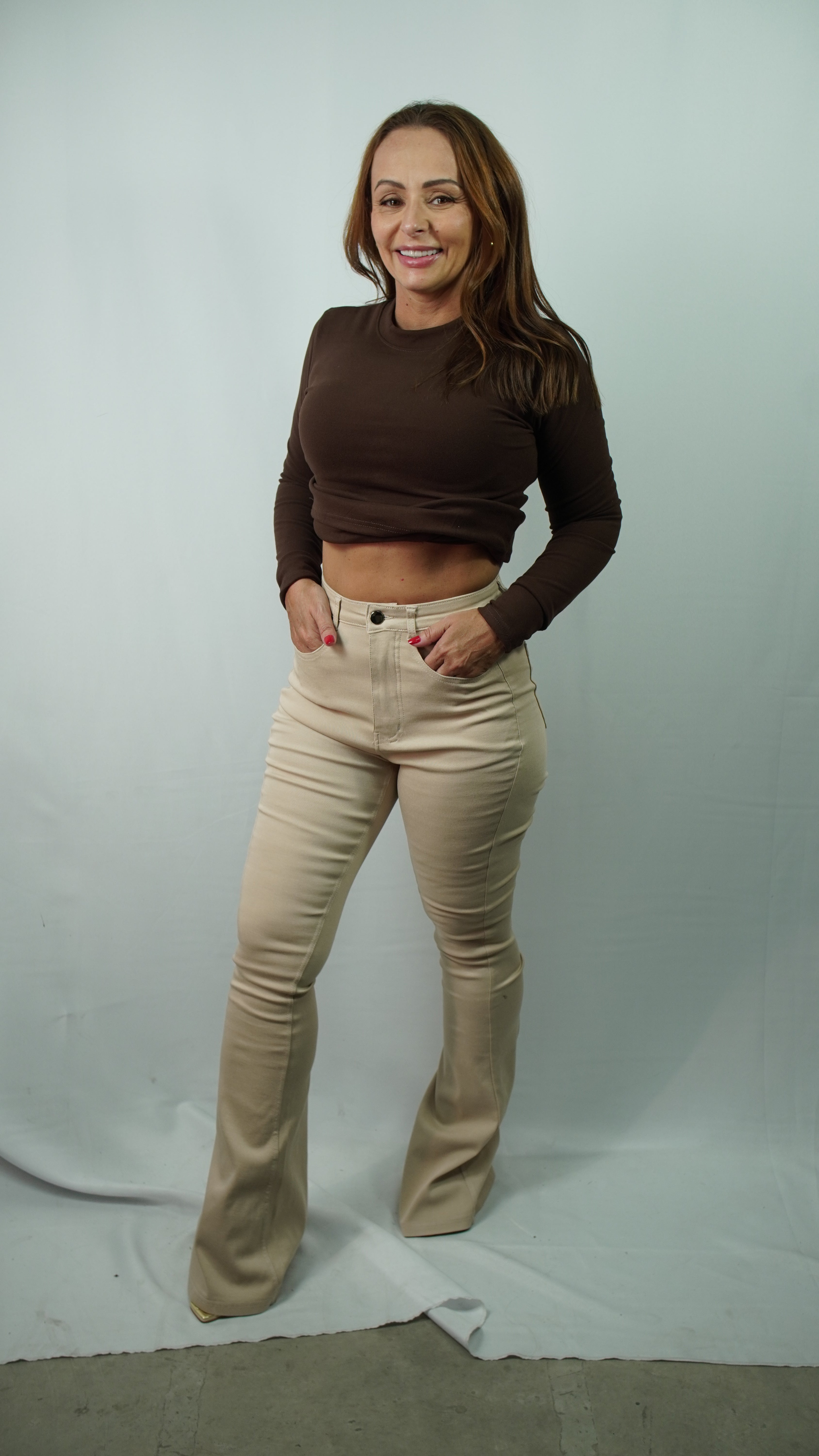 Cropped Manga Longa Canelado