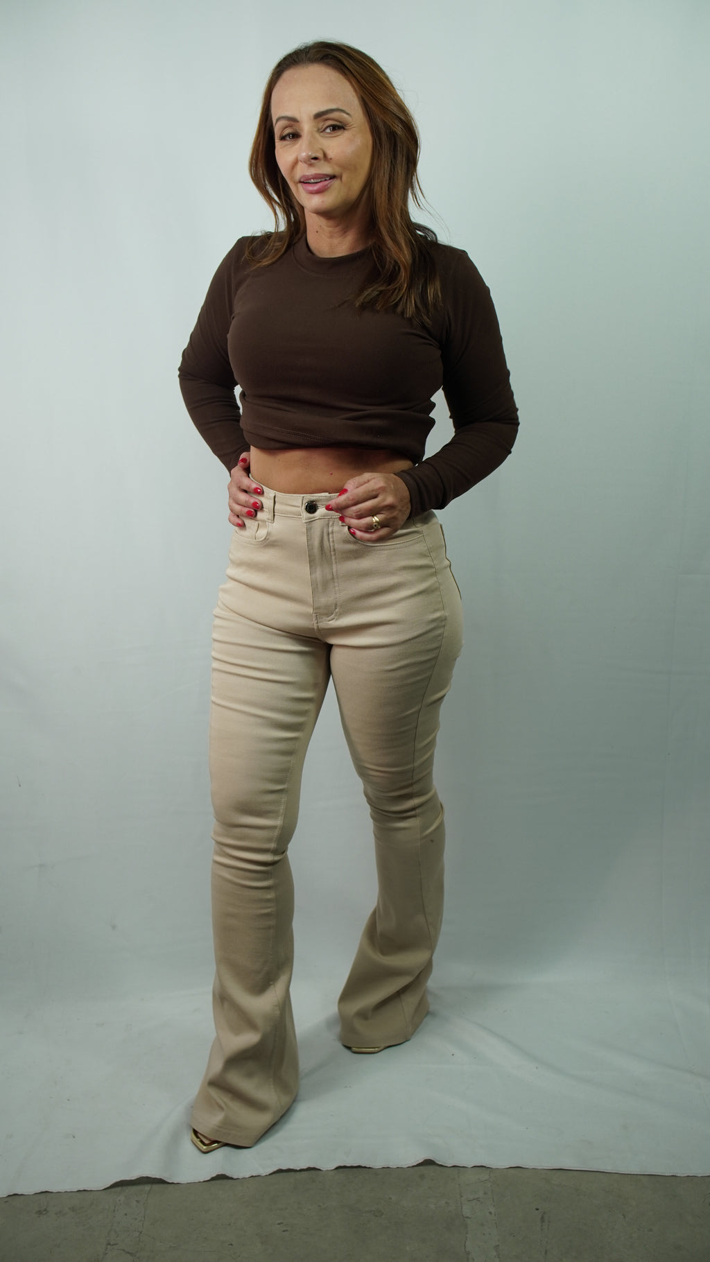 Cropped Manga Longa Canelado